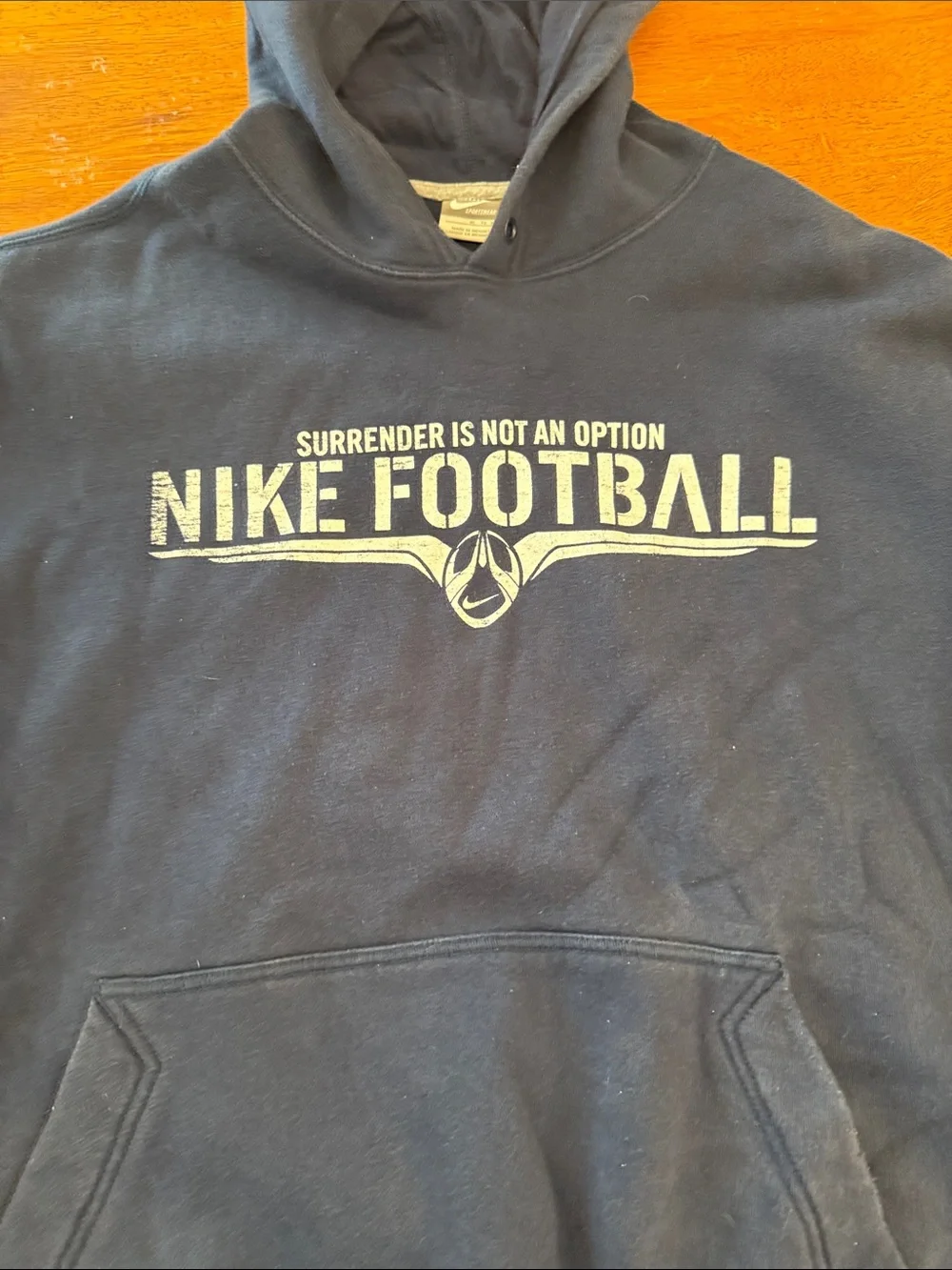 Nike Navy Blue 'Nike Football' Pullover Hoodie xl